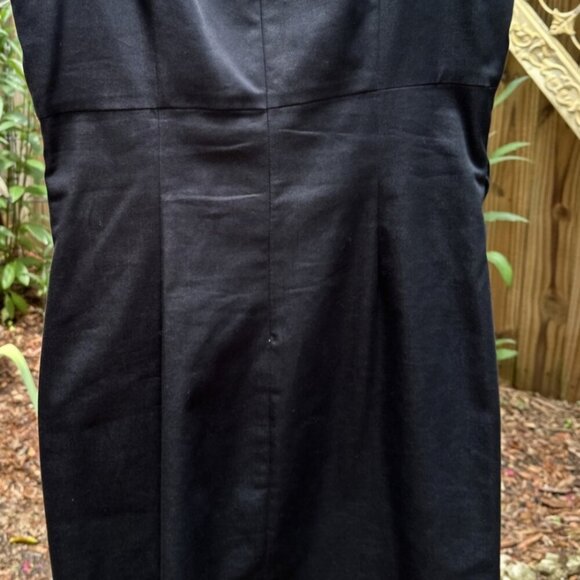 Donna Ricco Whimsigoth midi black dress gold Belt Cocktail Party Holiday 8 - Picture 2 of 5